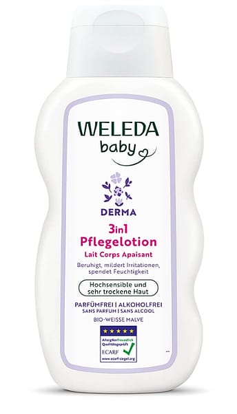 Derma 3 en 1 Lait Corps Apaisant Mauve Blanche