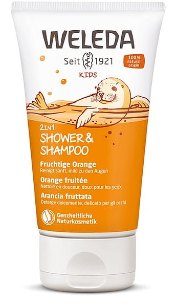 Kids 2in1 Shower & Shampoo Orange fruitée