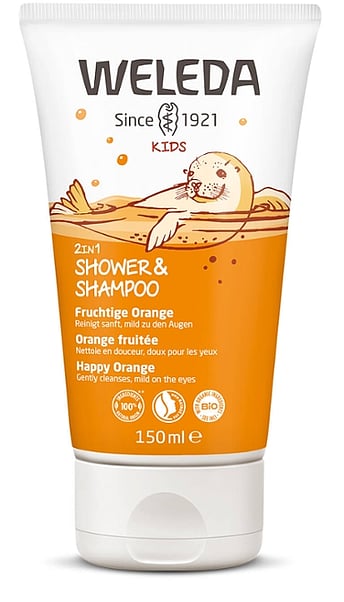 Kids 2in1 Shower & Shampoo Orange fruitée