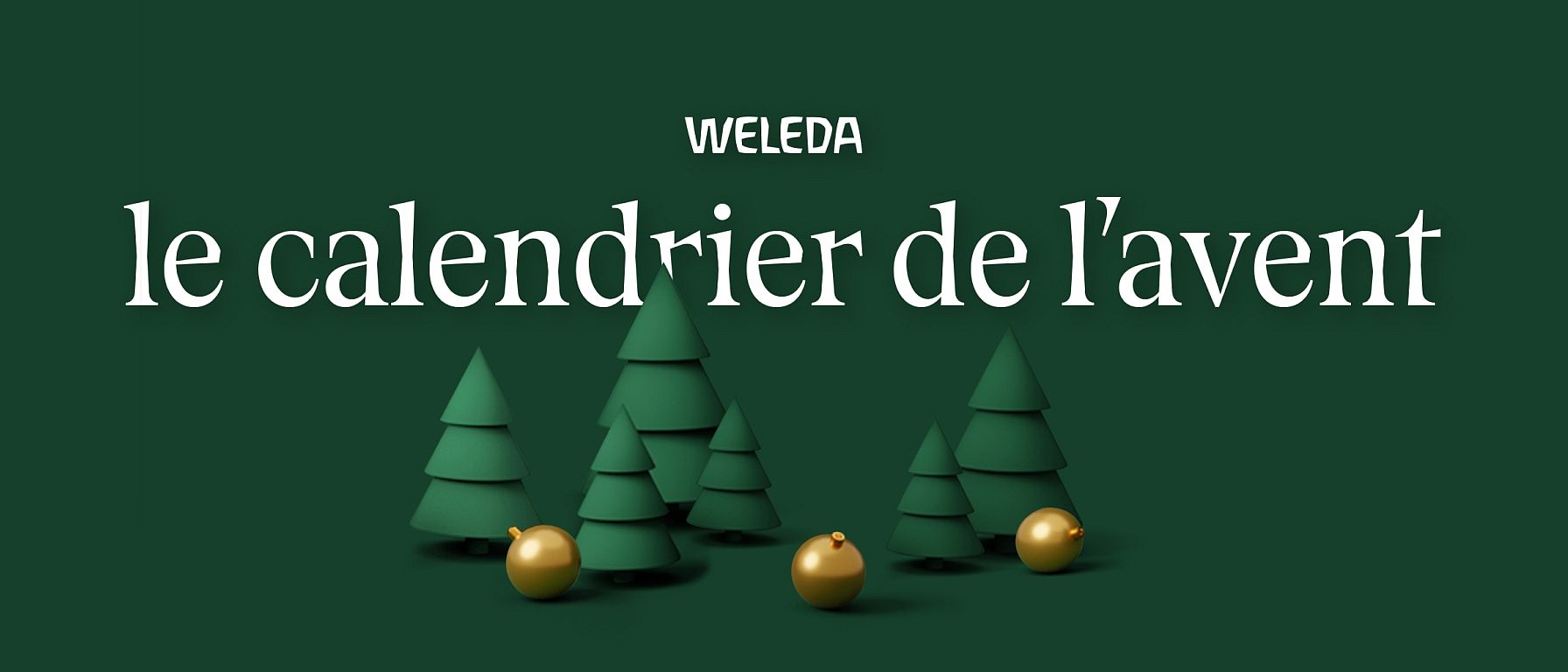 Sapins et boules de Noël sur fond vert
