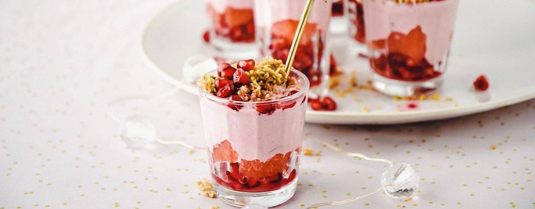Granatapfel Crème im Glas