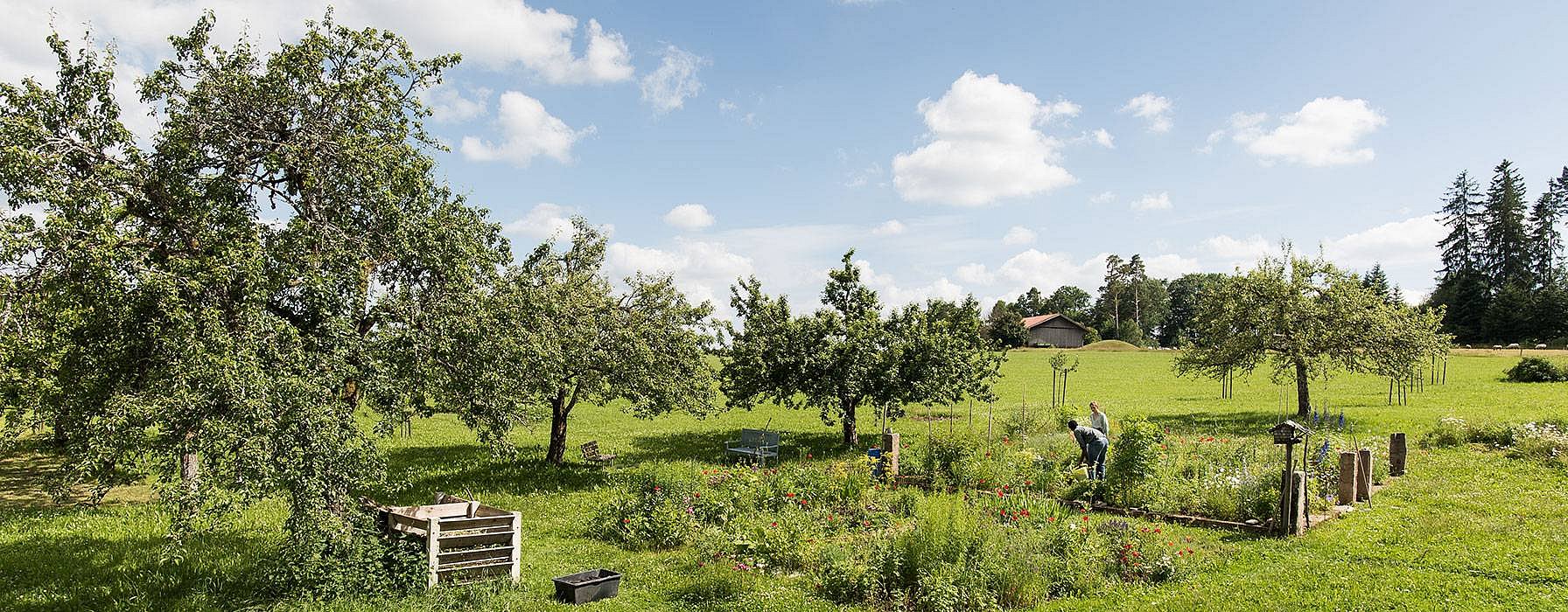 Gärtner im Garten