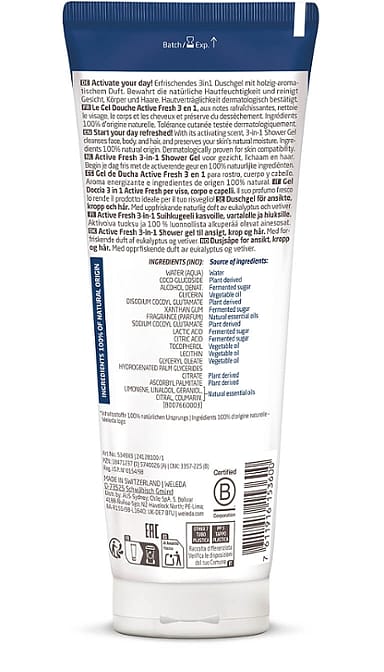 FOR MEN Active Fresh 3in1 Shower Gel