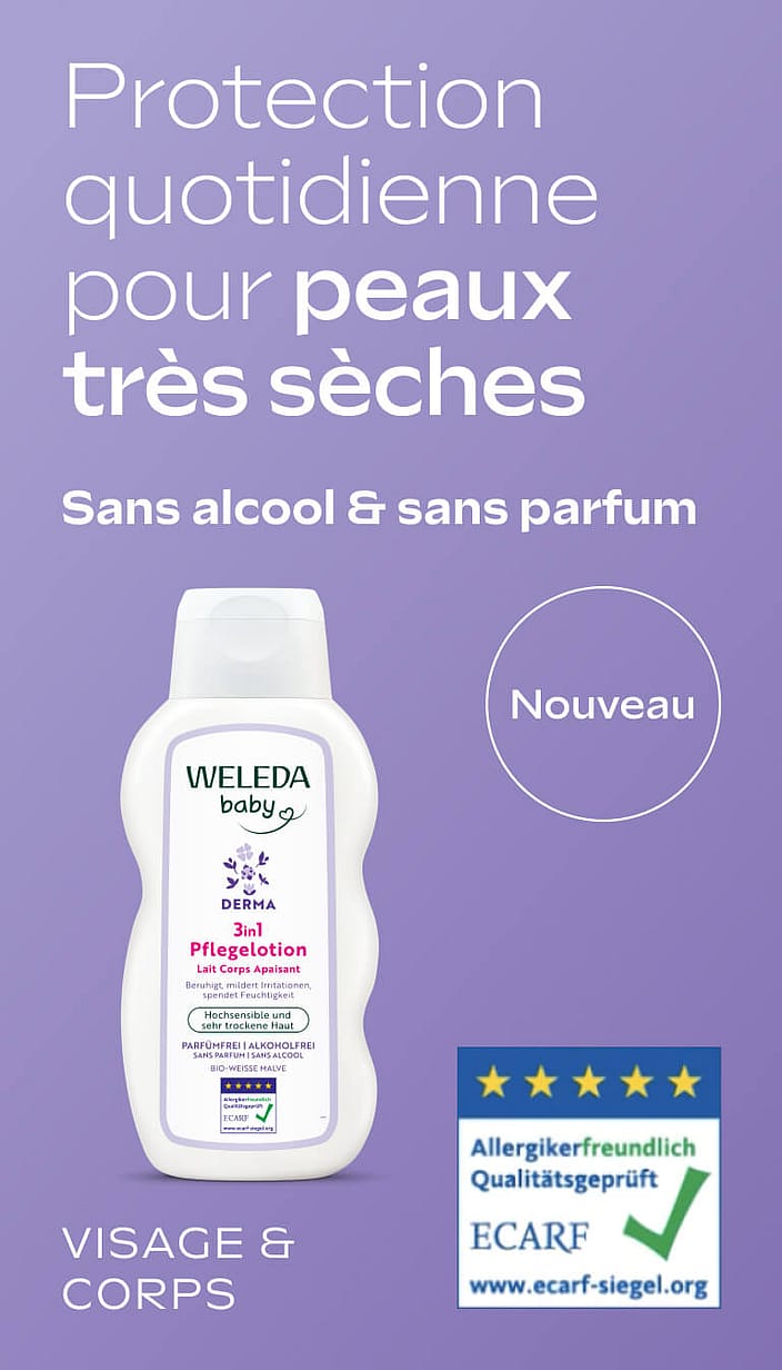Derma 3 en 1 Lait Corps Apaisant Mauve Blanche