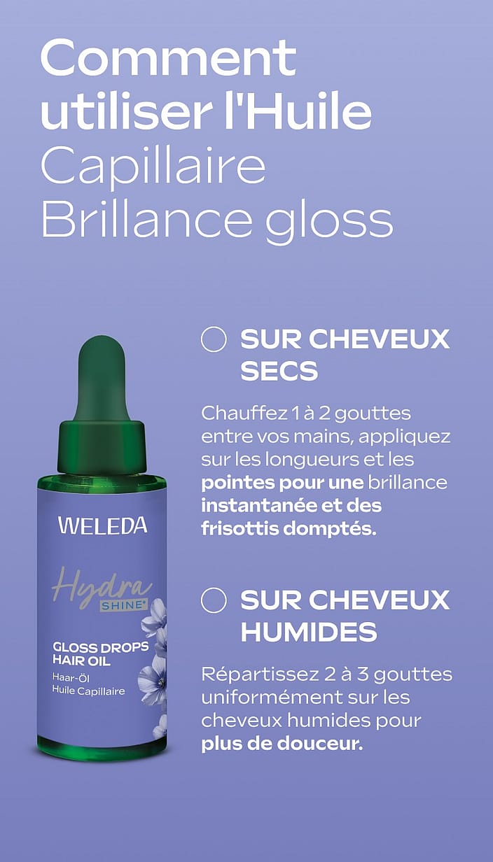 Hydra Shine Gloss Drops Huile Capillaire Fleurs de Lin des Alpes