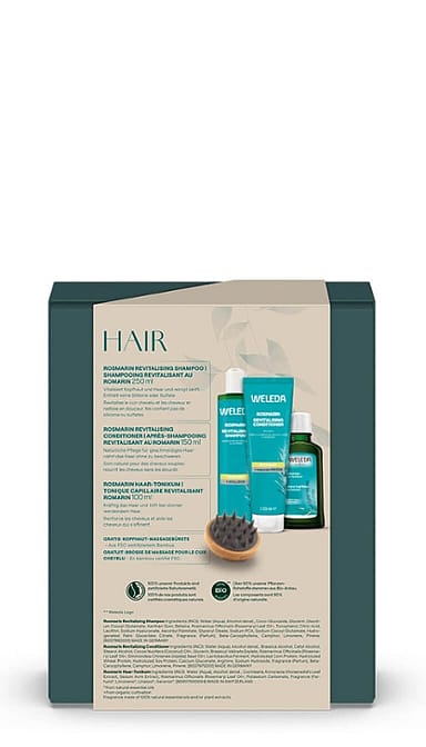 Coffret cadeau Haircare avec brosse de massage du cuir chevelu