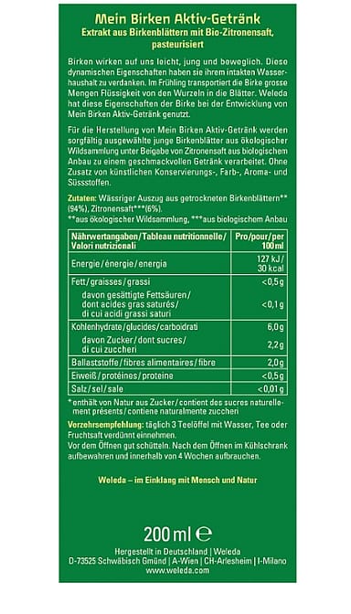Mein Birken Aktiv-Getränk