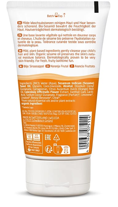 Kids 2in1 Shower & Shampoo Fruchtige Orange