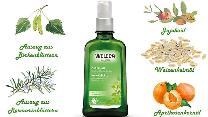 Birken Cellulite Oel mit Inhaltsstoffen