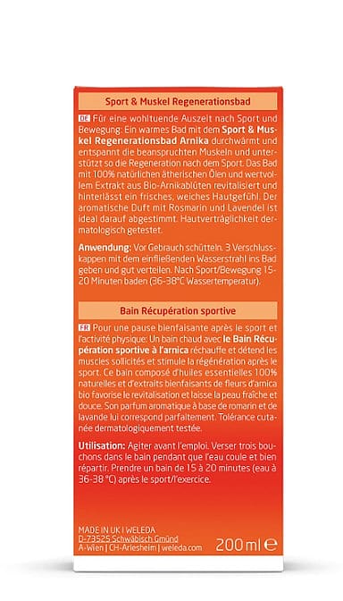 Bain Récupération sportive à l’Arnica