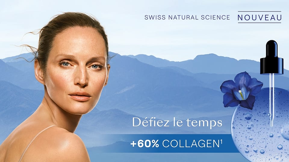 Portrait d'une femme avec des montagnes bleues en arrière-plan