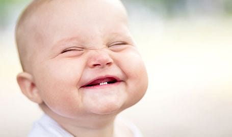 baby smiles