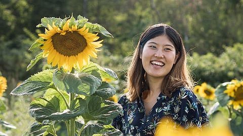 femme aux tournesols