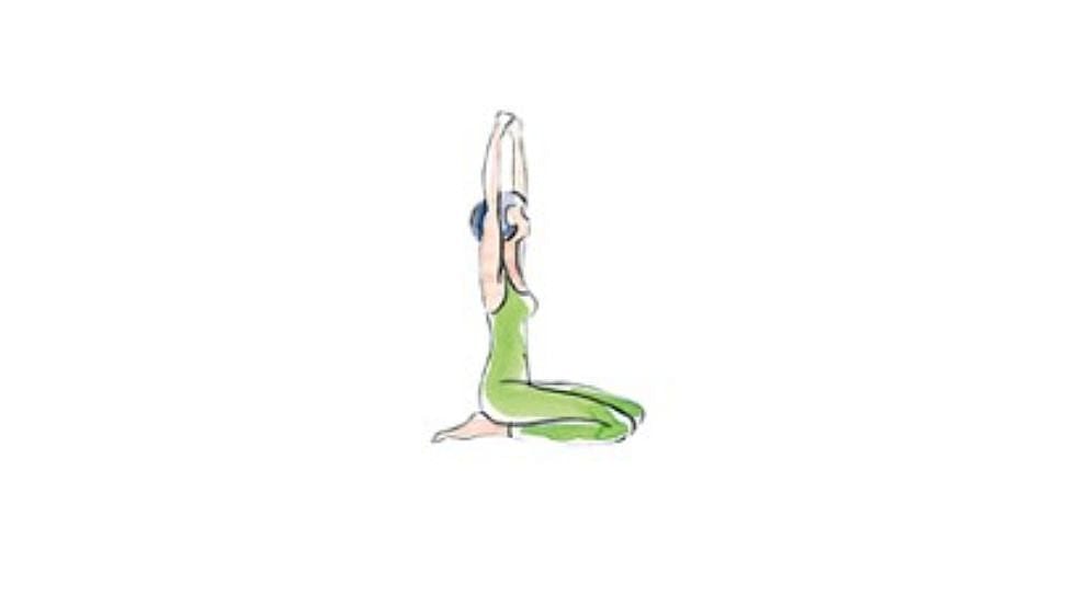 illustration d'une femme assise sur ses talons