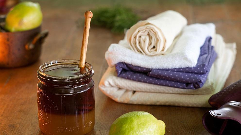 citron, lingettes, miel