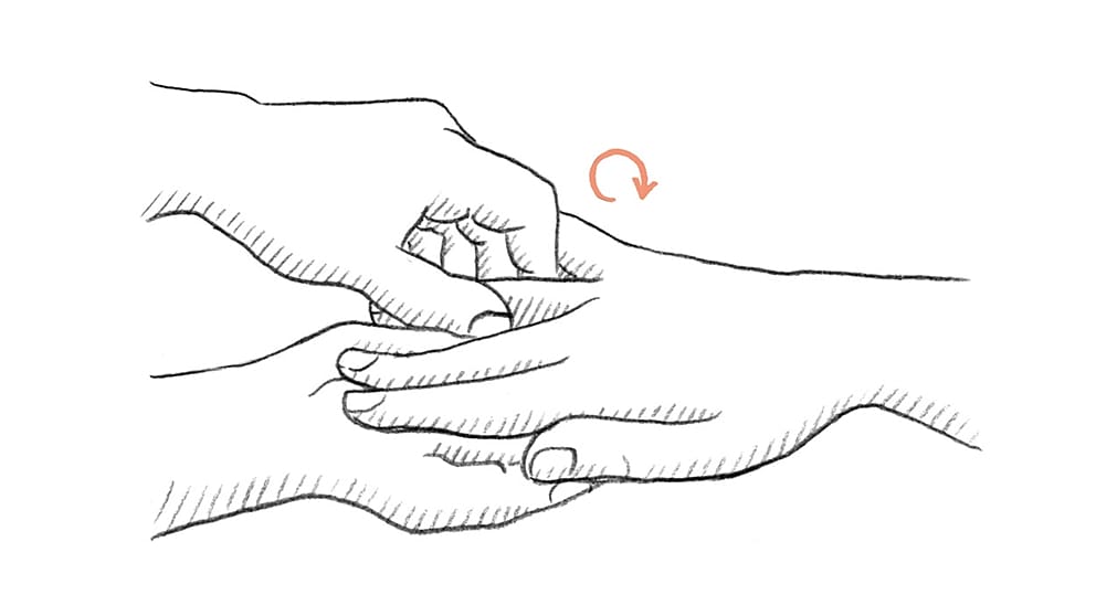 Illustration Lockerung der einzelnen Finger